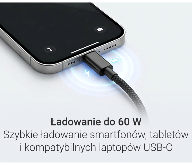 SILVER MONKEY Kabel Core USB C-C 60W 3m czarny SMA330 - 1367069 - zdjęcie 2
